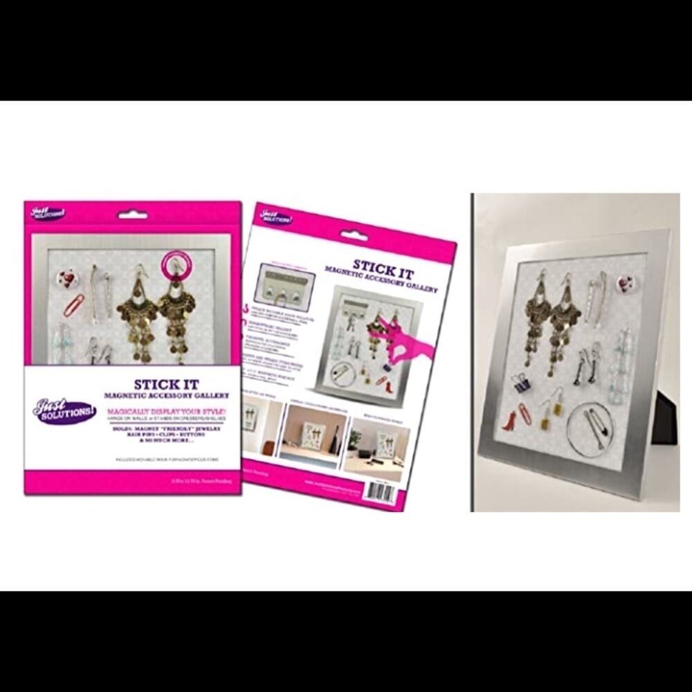 Stick It, Magnetic Accessory Gallery Organizer Jewelry Hair Pins Clips Magnets